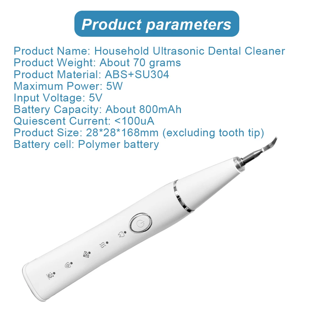 Electric Ultrasonic Dental Scaler Teeth Tartar Stain Tooth Calculus Remover Whitening Teeth Plaque Cleaner Dental Stone Removal