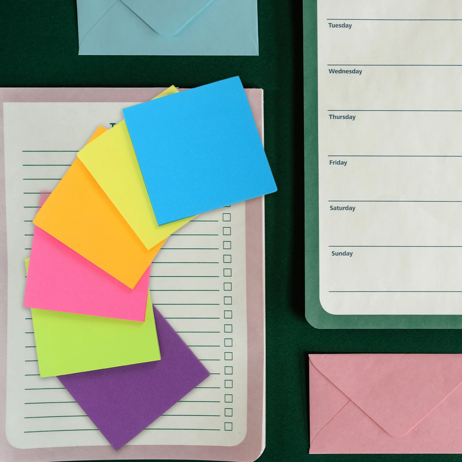 

6Pcs Fluorescent Notes Pad Small Sticky Tabs for School Office Colorful Memo Pad Notebook Supplies Vibrant Adhesive Notes