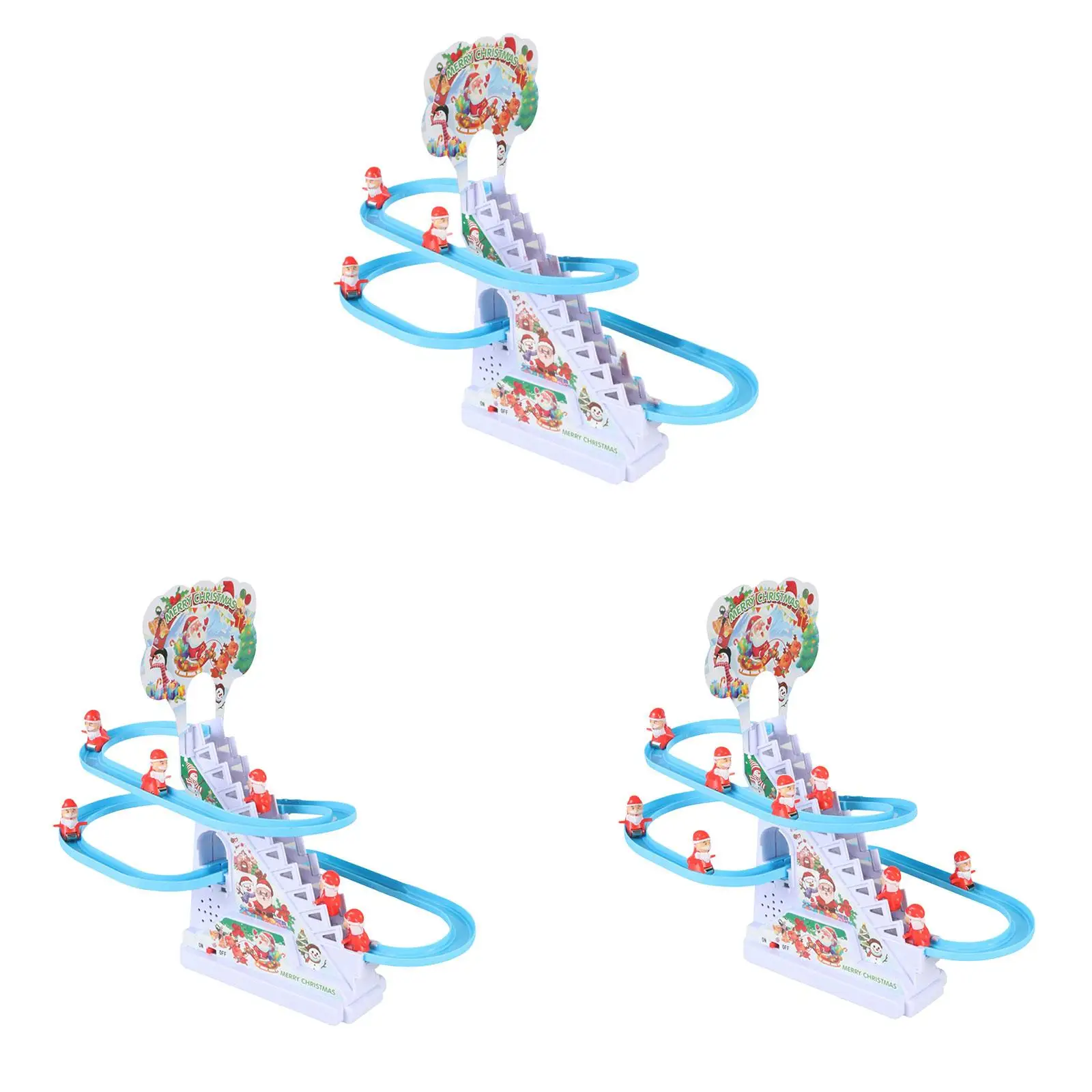 Zestaw zabawek Santa Slide Wspinaczka schodów Zabawka zjeżdżalnią Zestaw muzyczny Roller Coaster dla