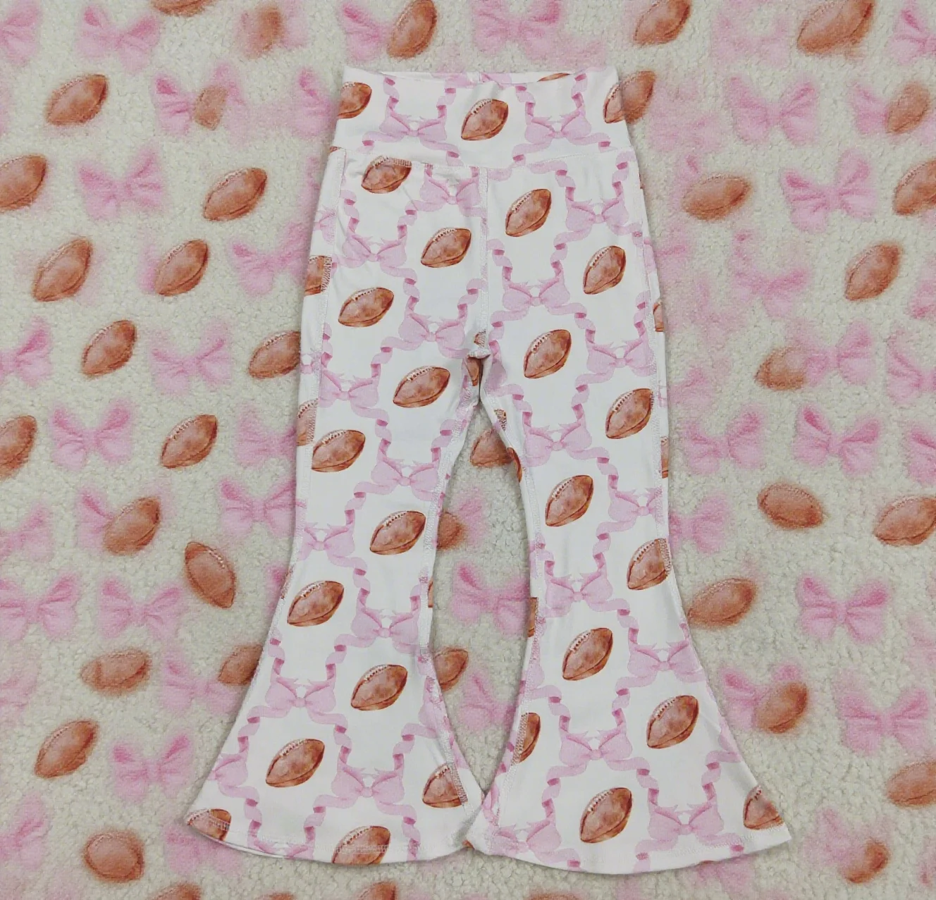 

Z818-12 P0780 Детская осенняя одежда с футбольным принтом, брюки-клеш для маленьких девочек, детская одежда для йоги