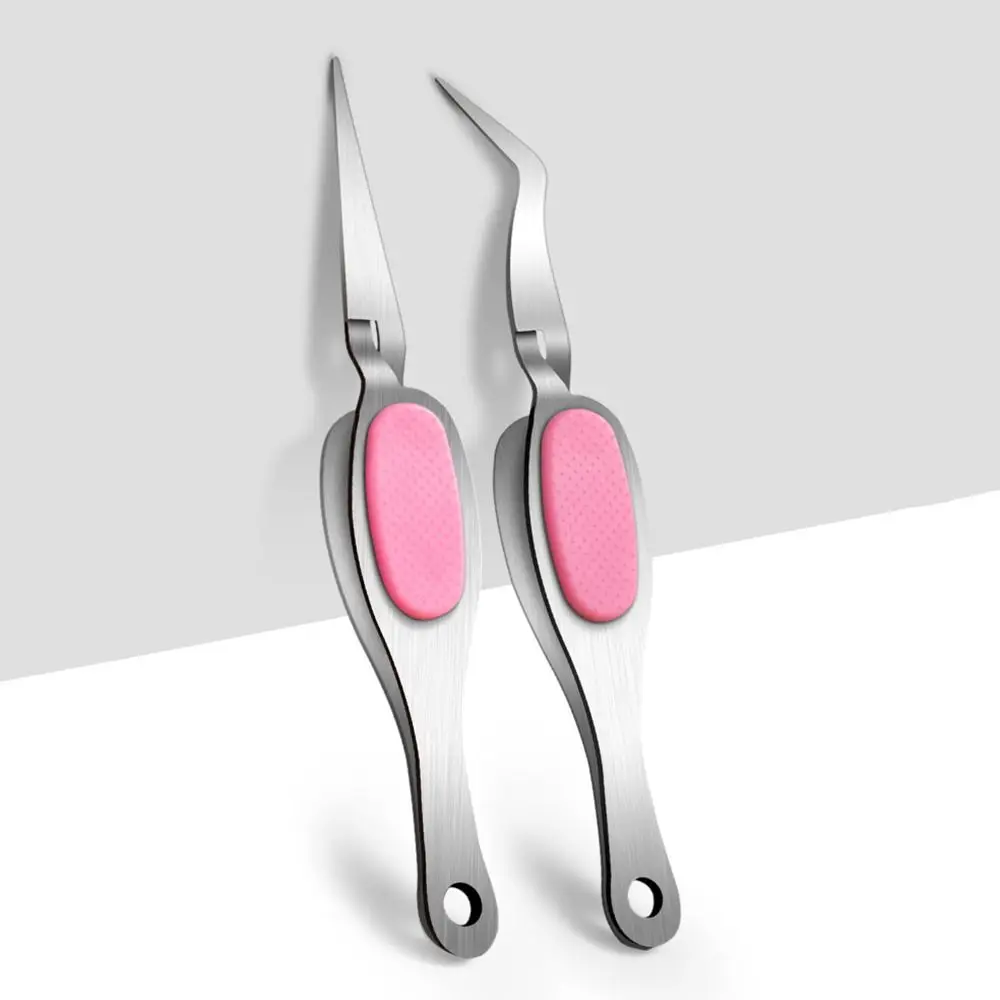 Portable Nail Art Shaping Tweezers Durable Multi-purpose Shaping Clip Multifunction Stainless Steel Nails Extension Clips