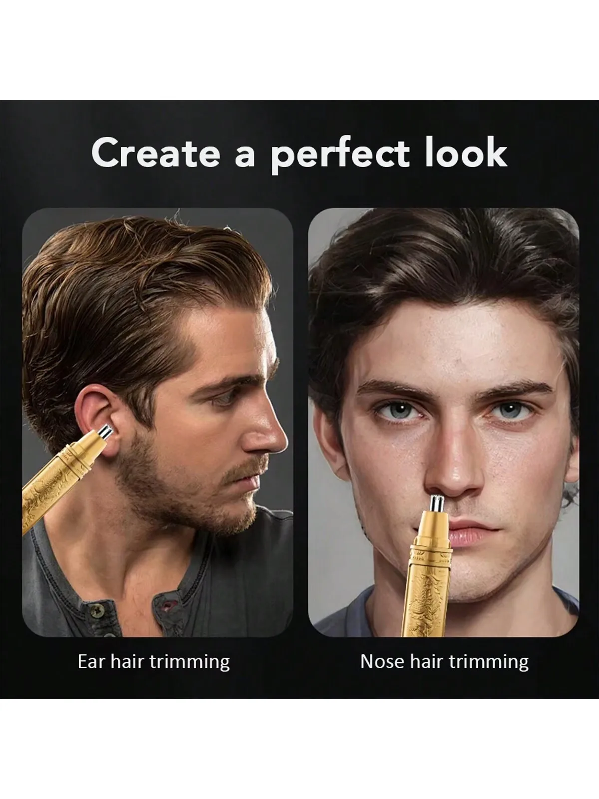 ماكينة تشذيب شعر الأذن والأنف لعام 2026 للرجال ماكينة حلاقة كهربائية دوارة مزدوجة الشفرات بطارية احترافية لإزالة شعر الأنف والأذن (بدون مضرب