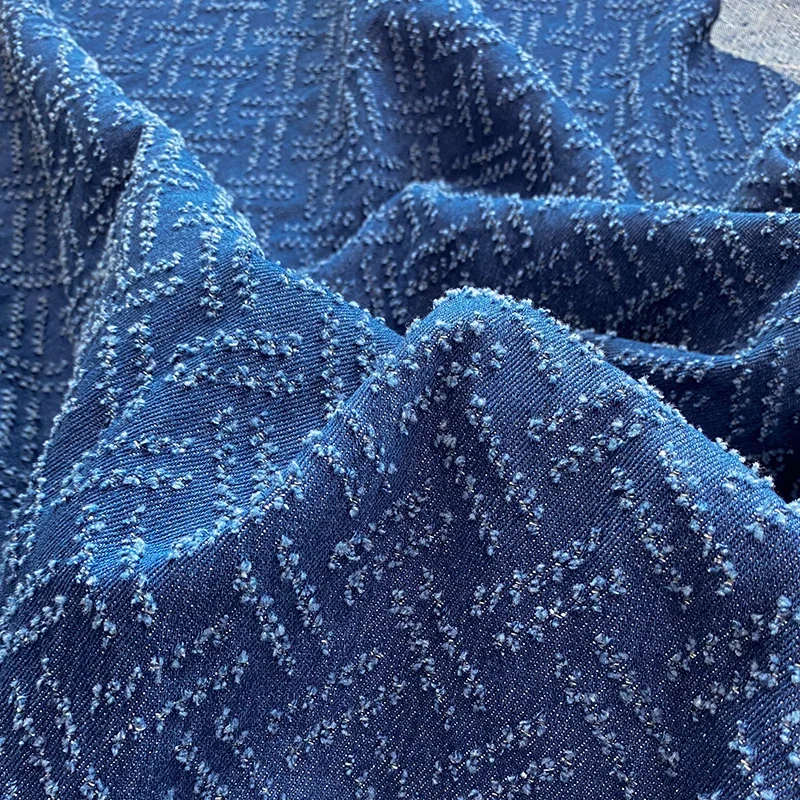 

Крючок с цветочным узором, джинсовая ткань, небольшой аромат, мягкий дизайн, одежда, пальто, брюки, платье, ткань «сделай сам», модная оптовая продажа, шитье