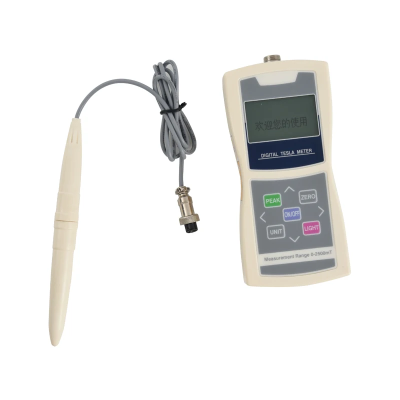 Handheld Digital Tesla Meter  Gaussmeter Surface Magnetic Field Tester with Probe 0-2400mT