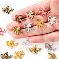 15pcs 7 Color Flying Dragon Charm for Necklace Keyring Pendant  DIY Handmade Jewelry Accessories 18*15mm D814