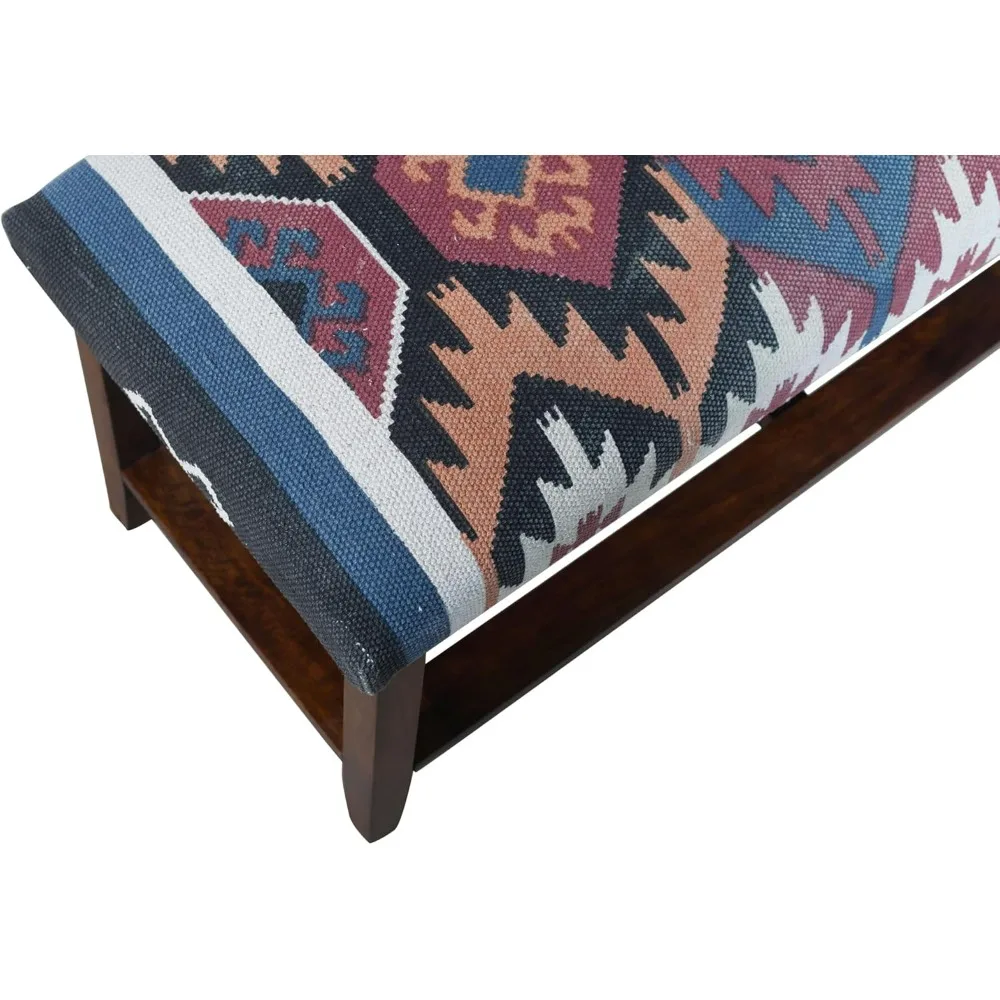 مقعد منجد لغرفة النوم - أثاث منزلي أحمر مصنوع يدويًا من LR للمدخل والبهو وغرفة المعيشة وغرفة الطين والممر