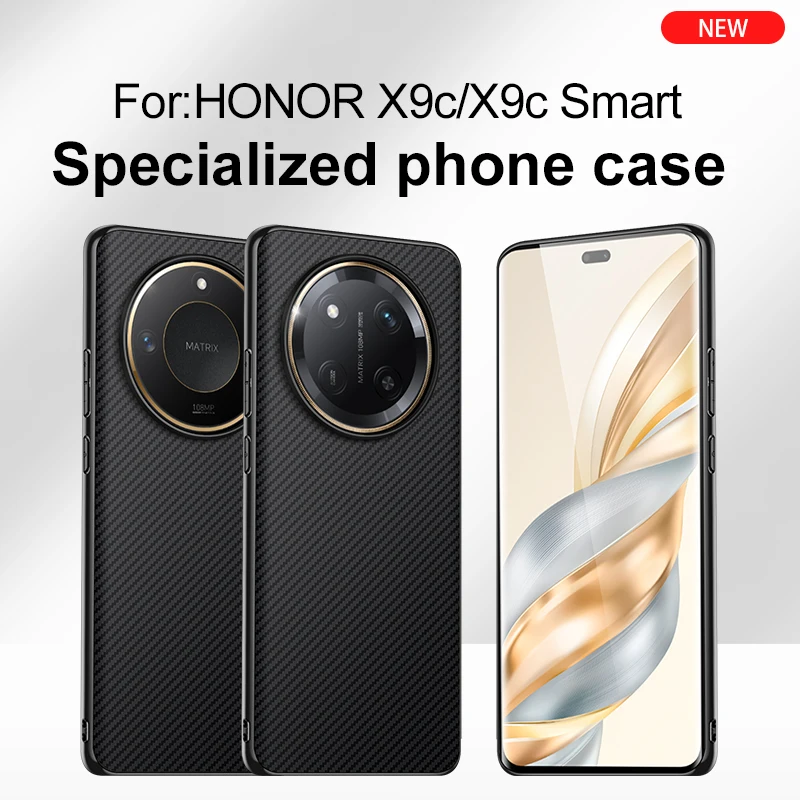 Mobile phone case for Honor x9c  made of genuine leather provides a comfortable grip