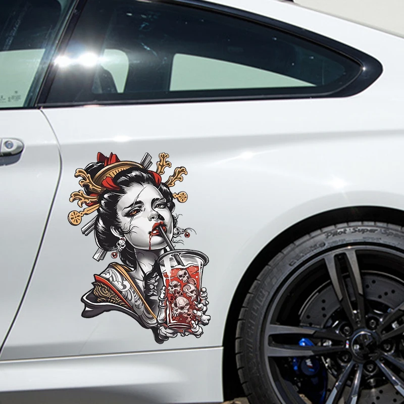 geisha japan Car decal side graphic vinyl decal modified racing car print decoration ita car car decal sticker