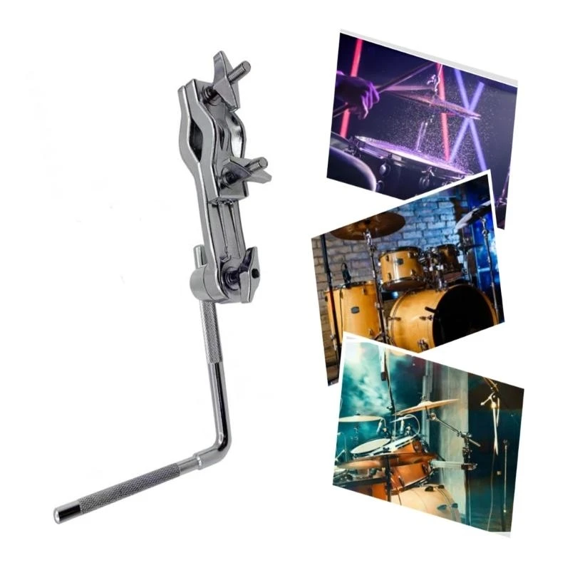 Cowbell Percussion Holder L-Rod Cowbell MountIng Bracket Clamp Easy Installation
