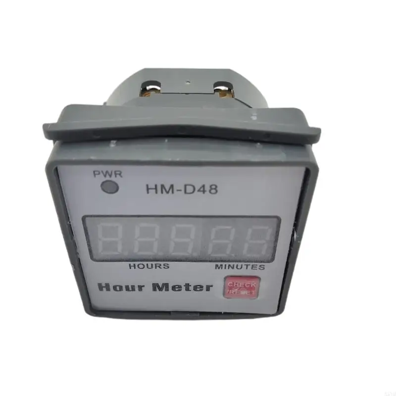 A5YD Hour Meter Gauge for Lawn Mower Generator Farm Tractor Motor Equipment HM-D48 Hourmeter 0‑999.99h Timer 220V Hour Meter