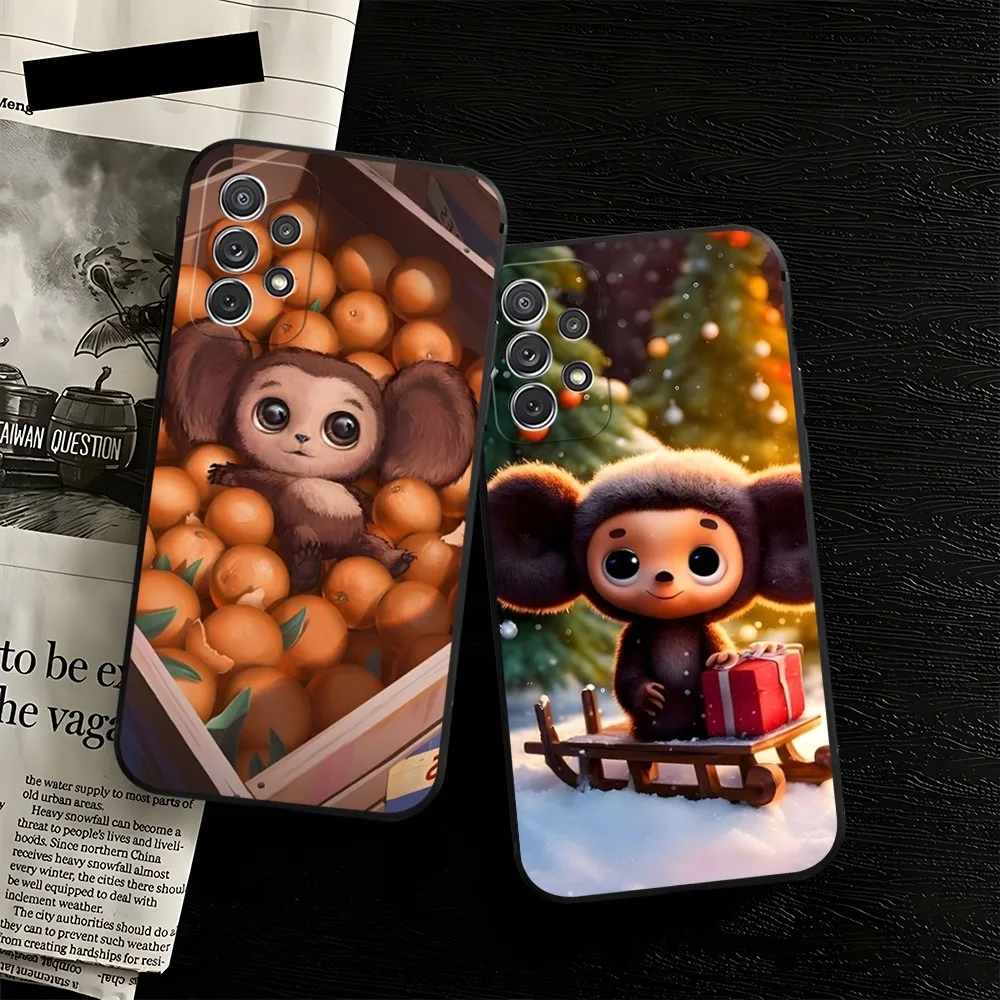 Cheburashka Phone Case For Samsung Galaxy S20 S24 S21 S23 S22 Ultra Fe Plus A34 A54 A24 A52 A53 M54 Cover