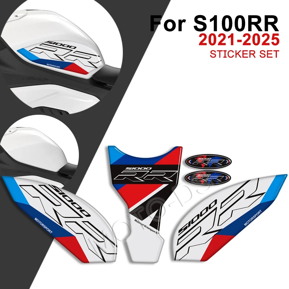 Motorcycle Tank Side Decals Tank Pad Stickers For BMW S1000RR S1000R S 1000 R RR S1000 S1000 M M1000R M1000RR 2021 - 2024 2025