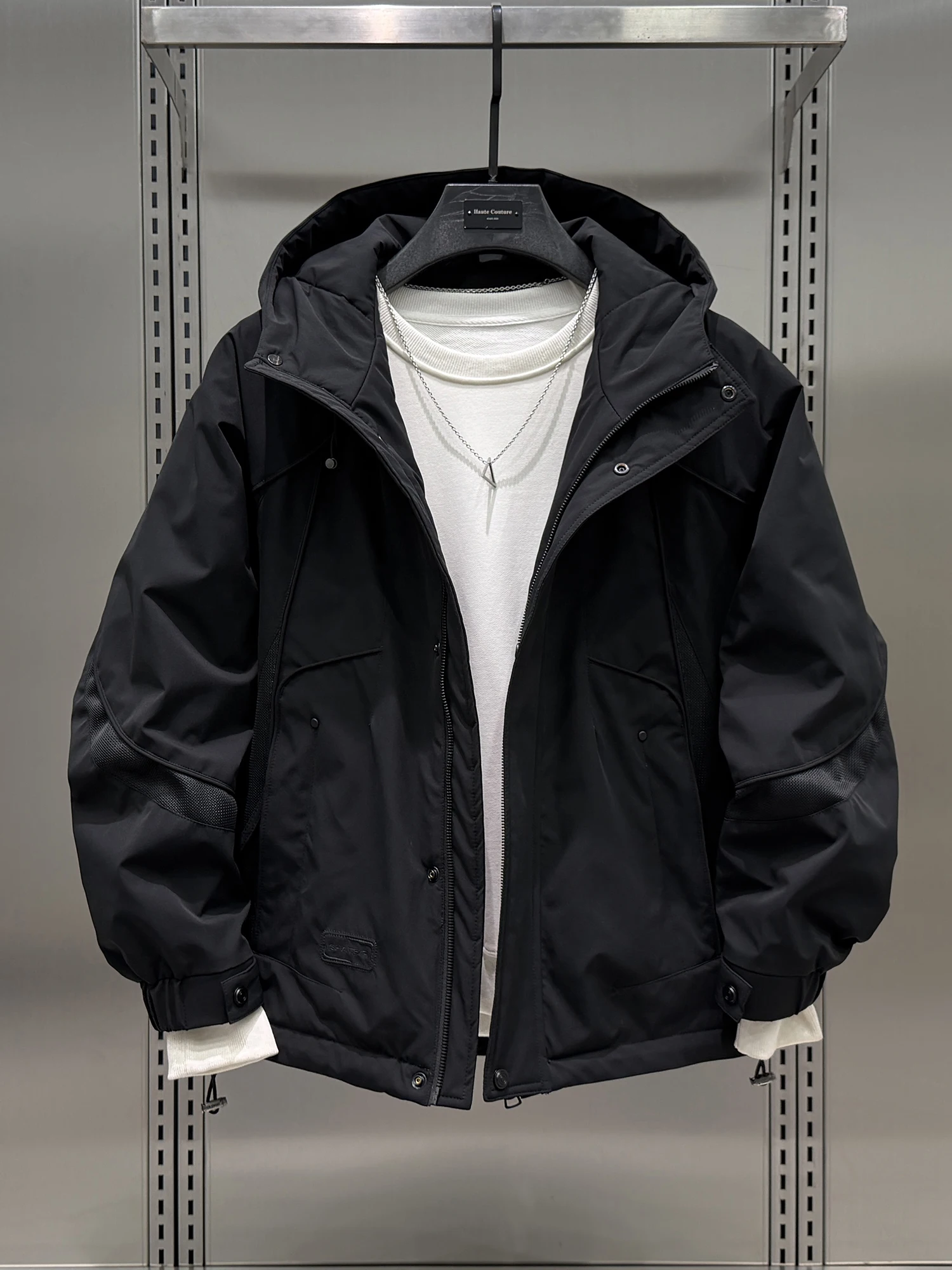 

Уличная спецодежда, мужская куртка с капюшоном, хлопковое теплое молодежное модное осенне-зимнее новое поступление, универсальное пальто