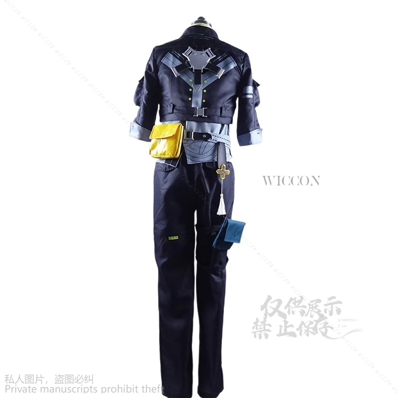 Fantasia de Anime Wuthering Waves Masculina, Peruca Rover, Bonito, Uniforme de Combate, Festa de Halloween, Roupas de RPG, Moda, Novo