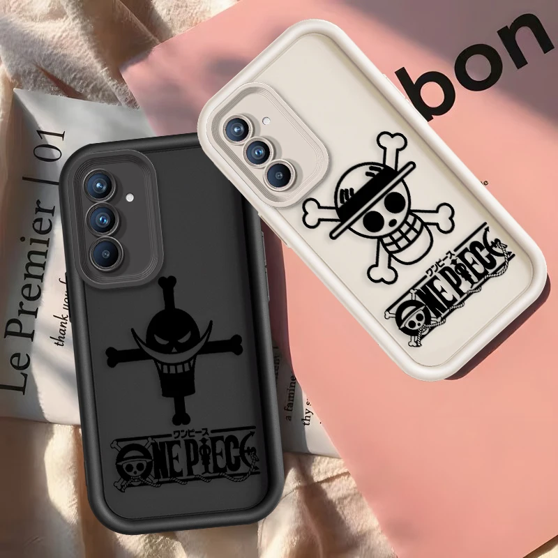 Anime One Pieces Logo For Samsung Galaxy A54 A53 A52 A51 A34 A33 A23 A22 A21S A14 A13 5G Soft Eye Ladder Phone Case