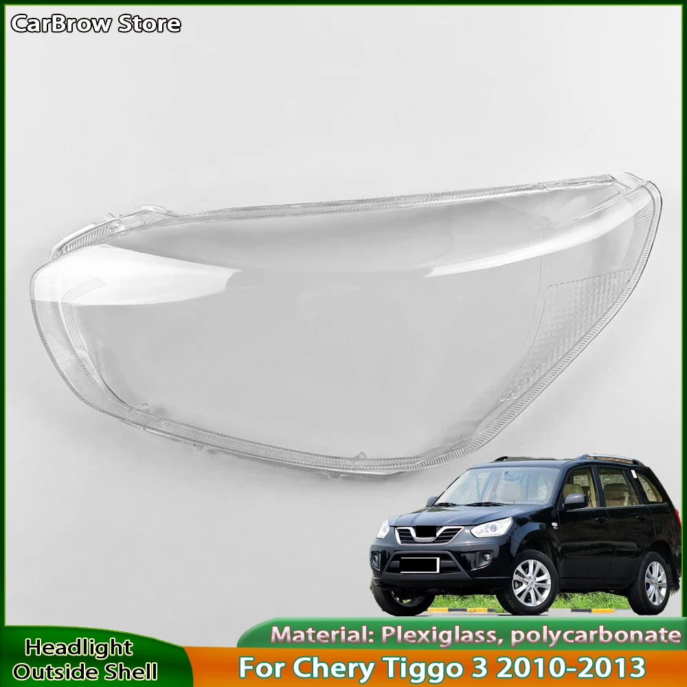 

Transparent Headlight Shell For Chery Tiggo 3 2010 2011 2012 2013 Headlamp Cover Plexiglass Replace The Original Lampshade