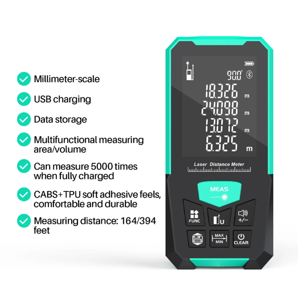 

ABZY-Laser Electronic Ruler 50M Rangefinder High Precision Infrared Room Measuring Instrument