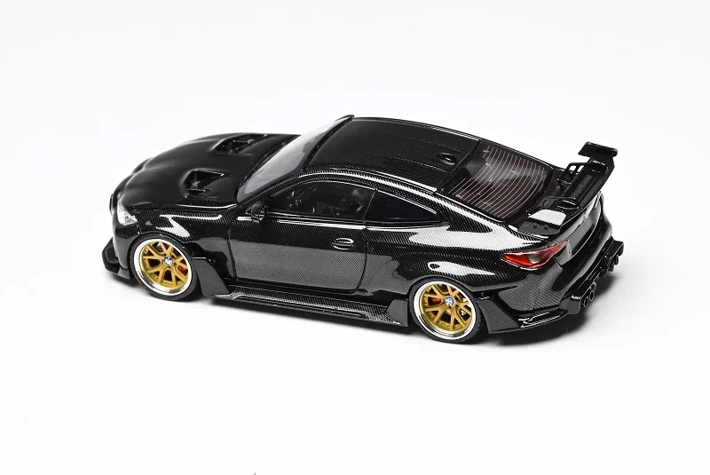Street SW 1:64 M4 G82 Widebody Kit Vollcarbon Schwarz Druckguss-Modellauto