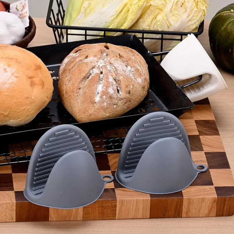 2 قطعة قفازات الفرن سيليكون مقاومة للحرارة قرصة قفازات مكافحة السمط عدم الانزلاق قفازات مقاطع وعاء حامل الطبخ الخبز قفازات الفرن