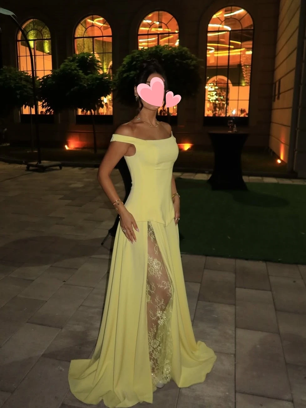 

Oisslec Dress Elegant Vintage Sweet Yellow Lace A-Line Stylish New Customized Formal Occasion Prom Dress Evening Party Gowns