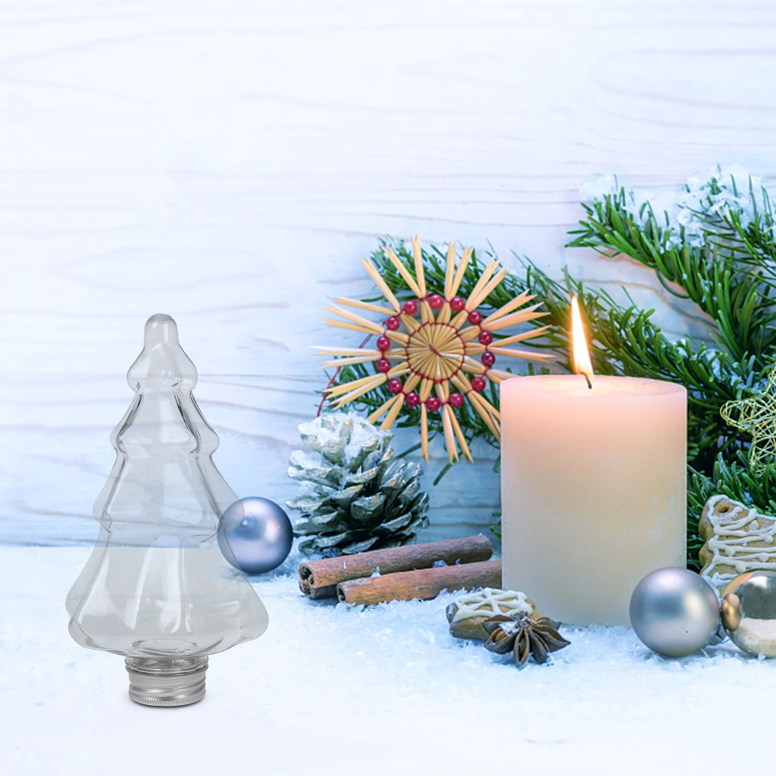 

10Pcs Transparent Christmas Thick Clear Milk Tea Juice Holder for Party Candy Jar Bottles for Milk Tea