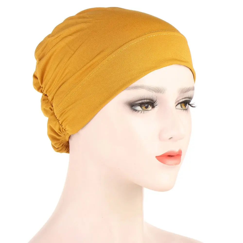 Unique Elastic Headscarf Islamic Hijab Head Wrap Muslim Cap Women Hat Turban