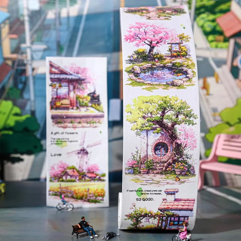 

1Roll Tapes Encounter Slow Time Urban Landscaping Adhesives Large Size Tape Handbook Decoration Fasteners 80mm*2m