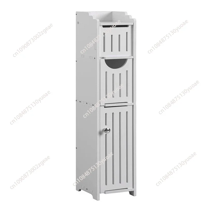 Bathroom Storage Cabinet Toilet Narrow Crevice Multi-layer Storage Cabinets Organizer Household Great for Toilets Paper Holder
