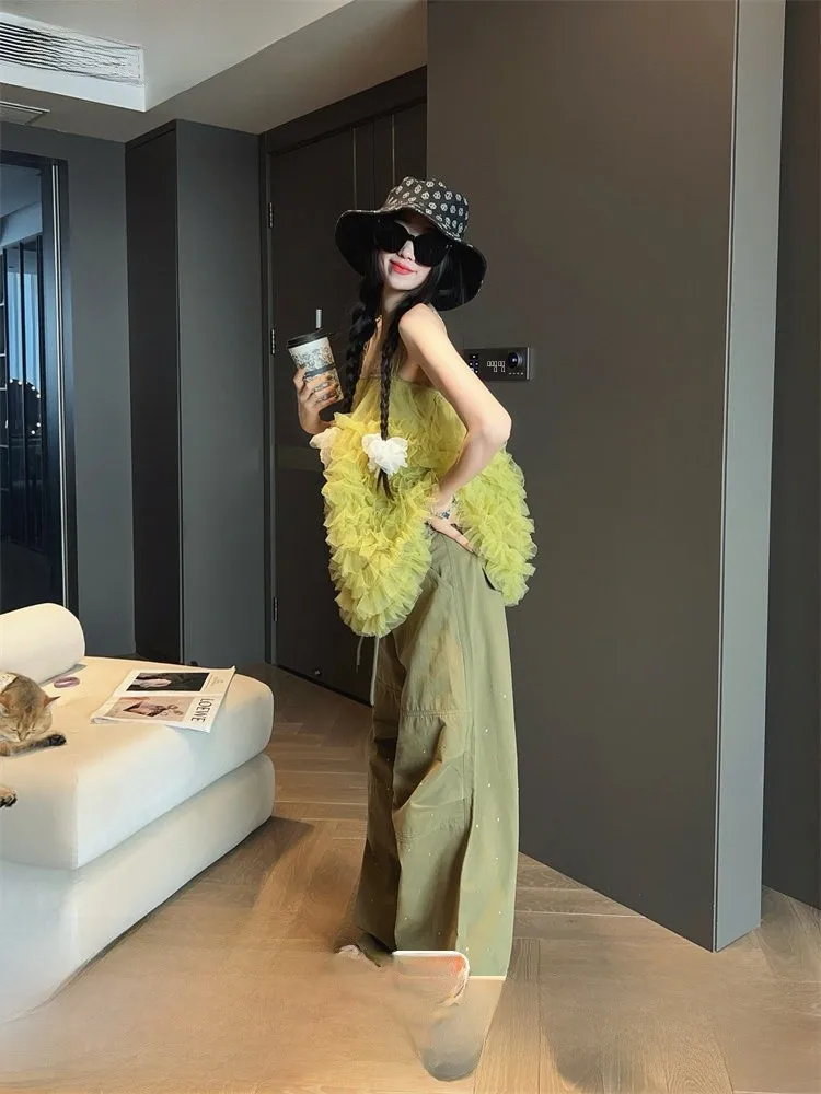 

Женские повседневные брюки Faion для работы, весна-лето, свободные, прямого кроя, в стиле Harlan, длинные, для поездок на работу, с завышенной талией