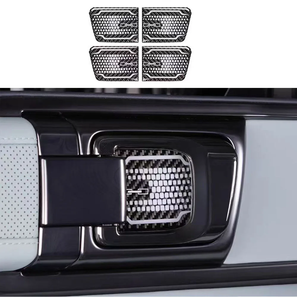 

Для BYD Formula Leopard 5 2024 2025 Lnner дверная чаша защитная нашивка дверная ручка из углеродного волокна клейкая наклейка интерьер