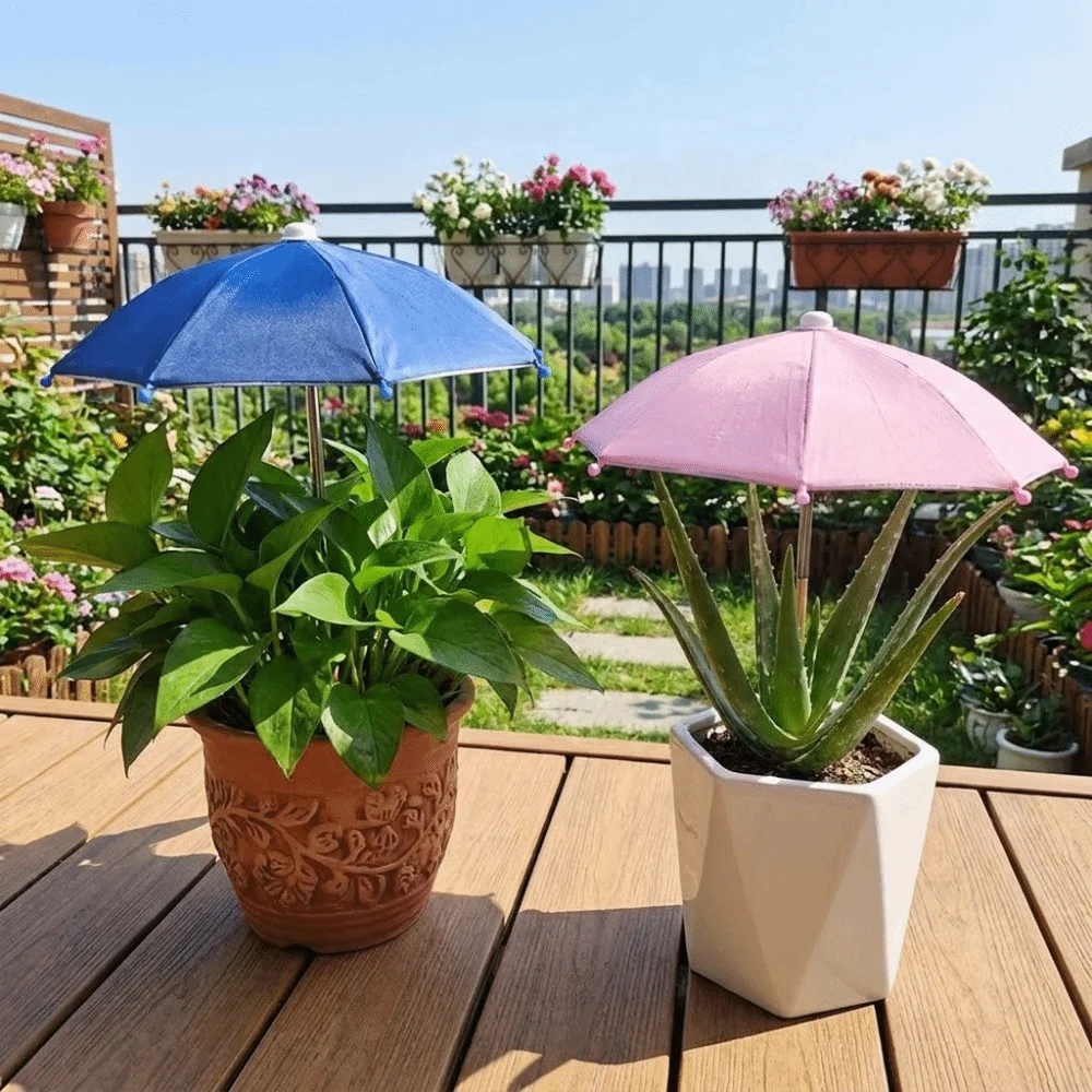 Detachable Plant Shade Umbrella UV Protection Weatherproof Plant Protecting Umbrella Decorative Garden Plant Umbrella
