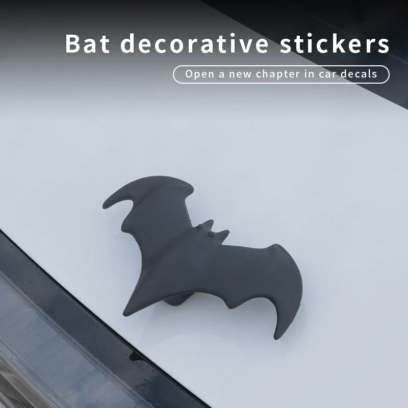 Universal 3D Bat Rear Spoiler Decor Sticker Self-adhesive Stereo Helmet Roof Wing Ornament Car Motorcycle Exterior Accessories