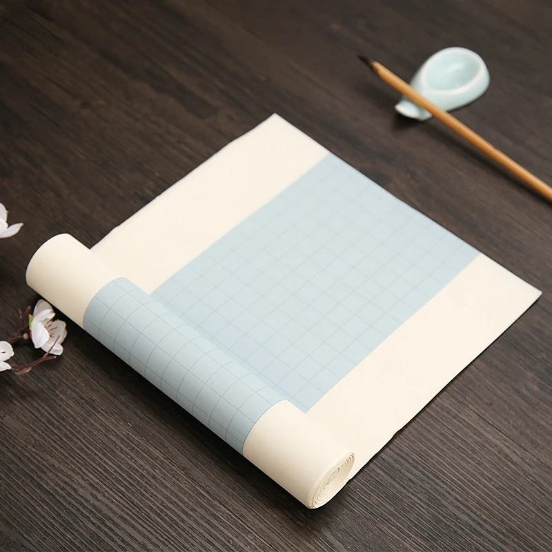 Batik Half-Ripe Xuan Paper Small Regular Script Practice Rice Paper Brush Pen Calligraphy Writing Lattice Rice Paper Papel China