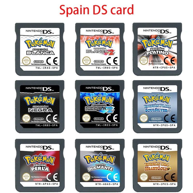 

Pokemon Edicion Oro HeartGold Black 2 Version for DS NDS 3DS Spain Game Card FAST SHIPPING