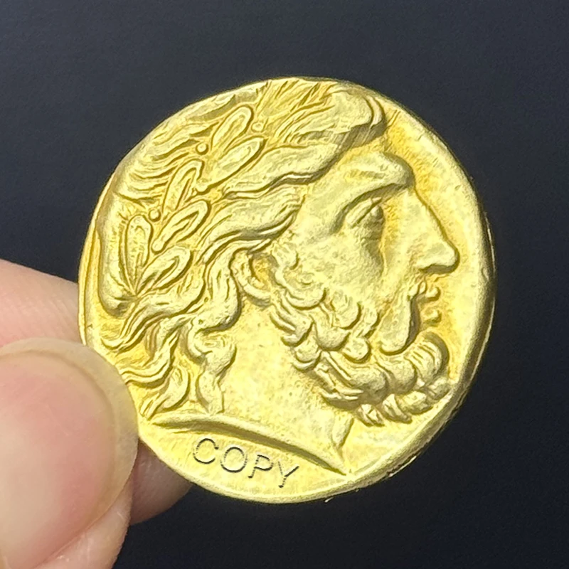 Greek mythology Zeus Jumping Horse Knight Angel Gold Copy Coin，First Collection Coin of the Gods, Homer Epic Commemorative Medal