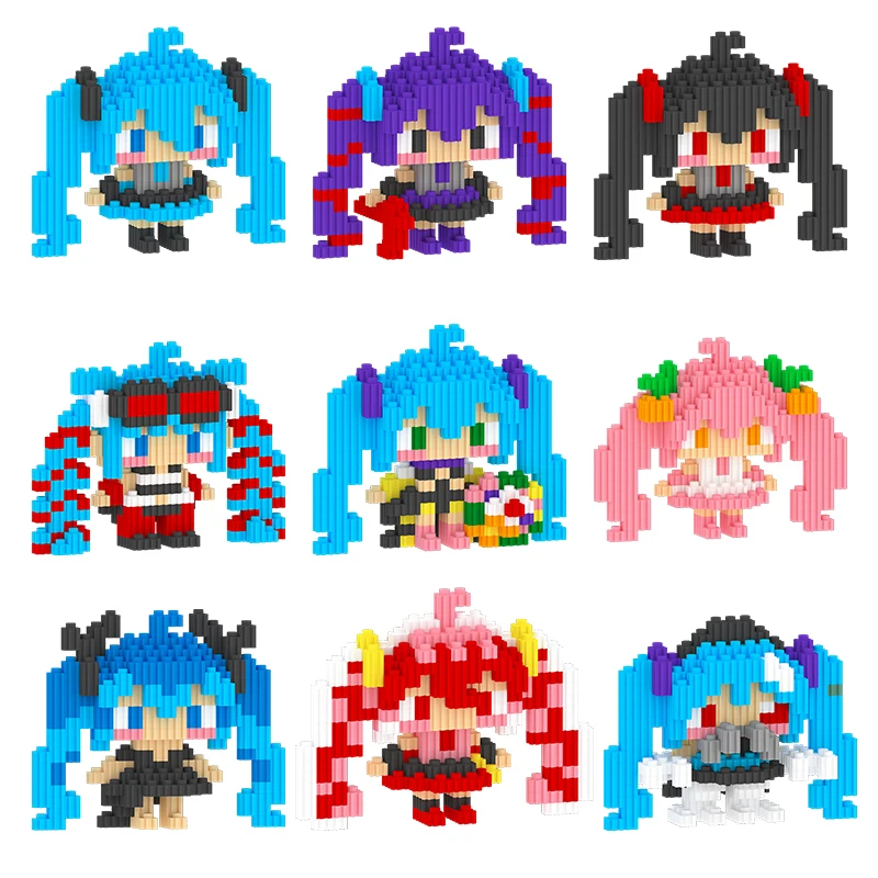 

Hatsune Miku Kagamine Rin KAITO MEIKO NEEDYs GIRL OVERDOSEs Building Blocks DIY Children Building Block Toy Home Decor Ornament