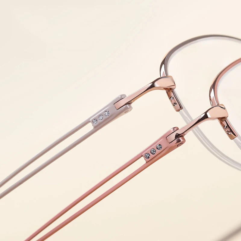 النساء نصف فرملس النظارات الطبية مكافحة الضوء الأزرق شبه الكروي قصر النظر مد البصر العدسات التقدمية العمل النظارات البصرية