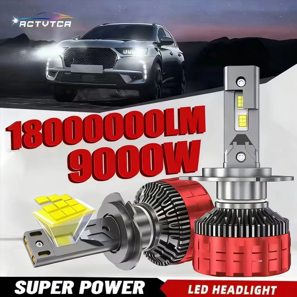 

ACTVTCA H4 H7 LED CANBUS H11 H1 9005 HB3 9006 HB4 H8 H9 9012 9007 9008 LED Headlights 3600W High Power 6000K Car Headlamp Bulb