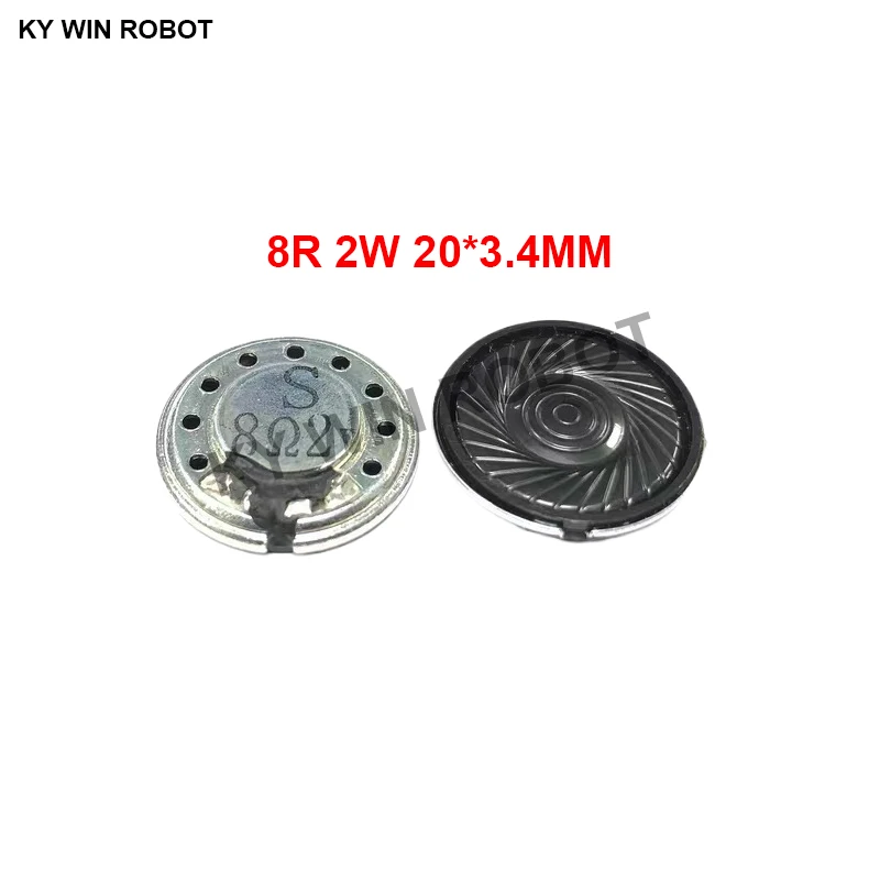 5pcs/lot New Ultra-thin Mini speaker 8 ohms 2 watt 2W 8R speaker Diameter 20MM 2.0CM thickness 3.4MM