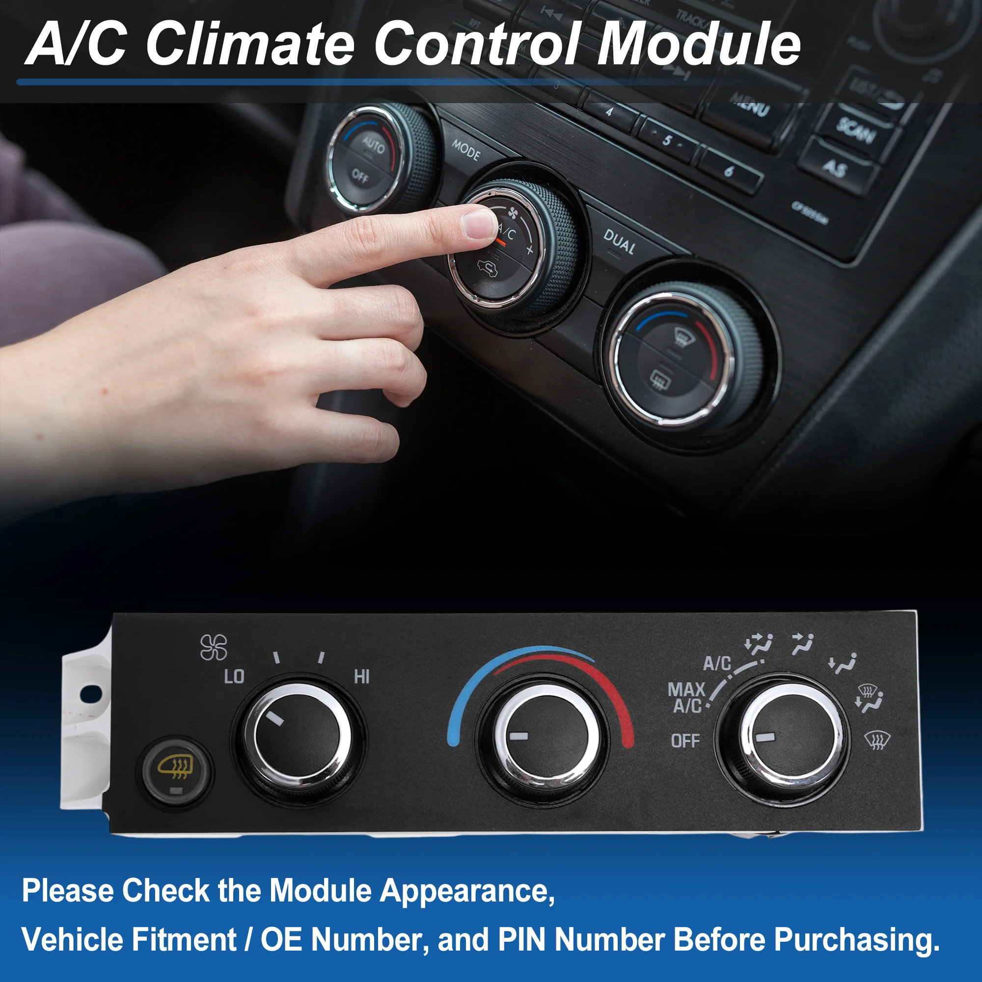 

Панель переключателя климат-контроля с подогревом UXCELL для Chevrolet Express No 599-294