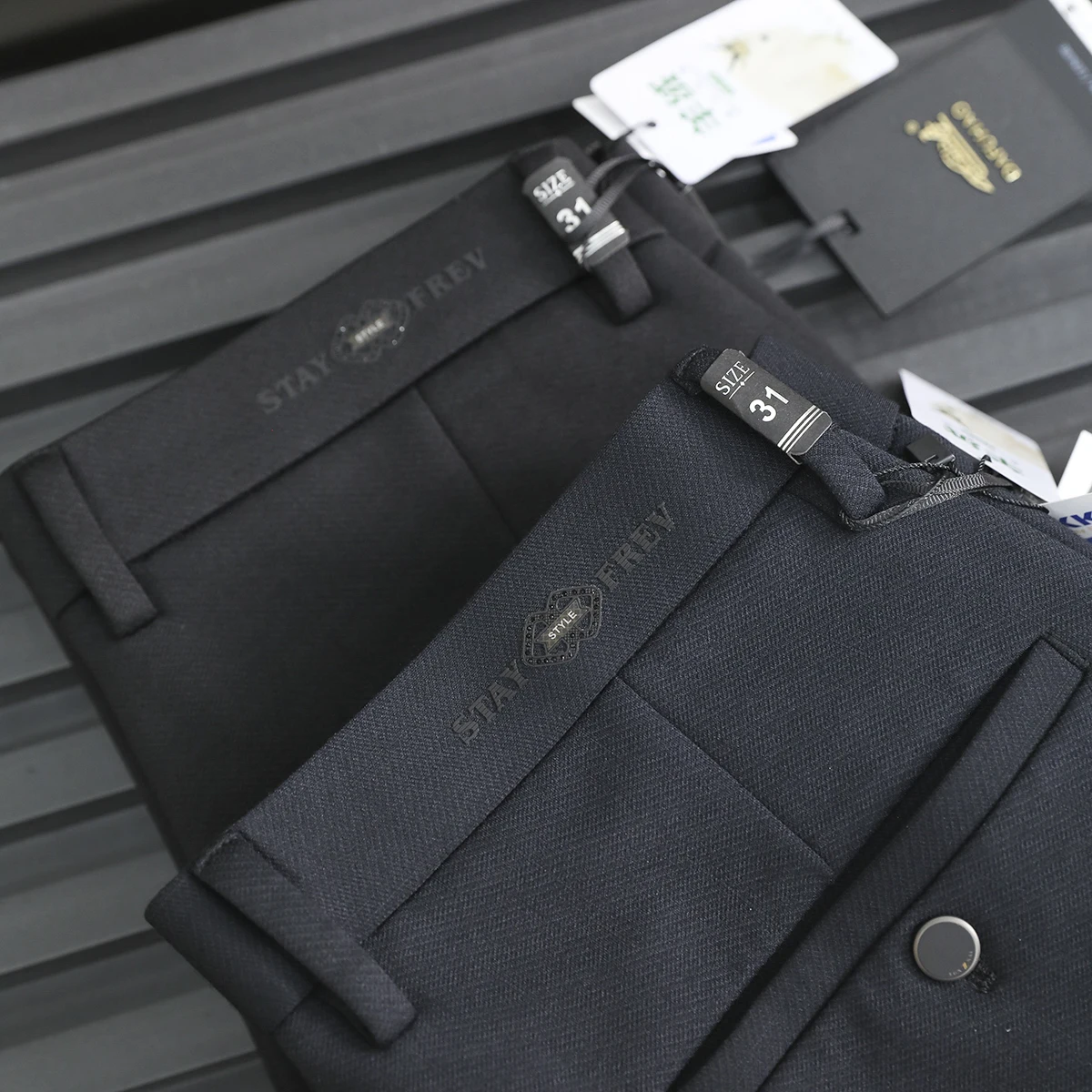 

Busin Casual Men's Straight Leg Pants Autumn New Sle Smooth Silklike Camerelike Quali Faionable Urban Sle