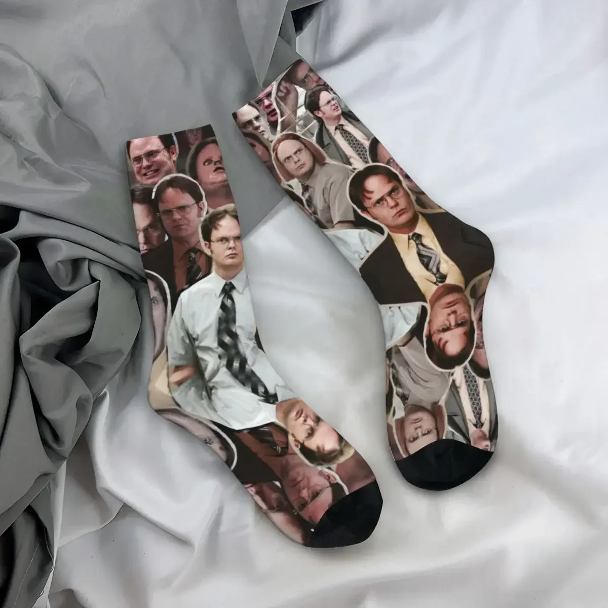 Willie Schrute-calcetines largos de oficina para hombre y mujer, medias absorbentes de sudor Harajuku, accesorios para todas las estaciones, regalos