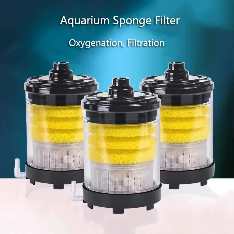 Mini Fish Tank Filter Water Fairy Suction Toilet Fully Automatic Biochemical Sponge Oxygen Filtration Pump Aquarium Accessories