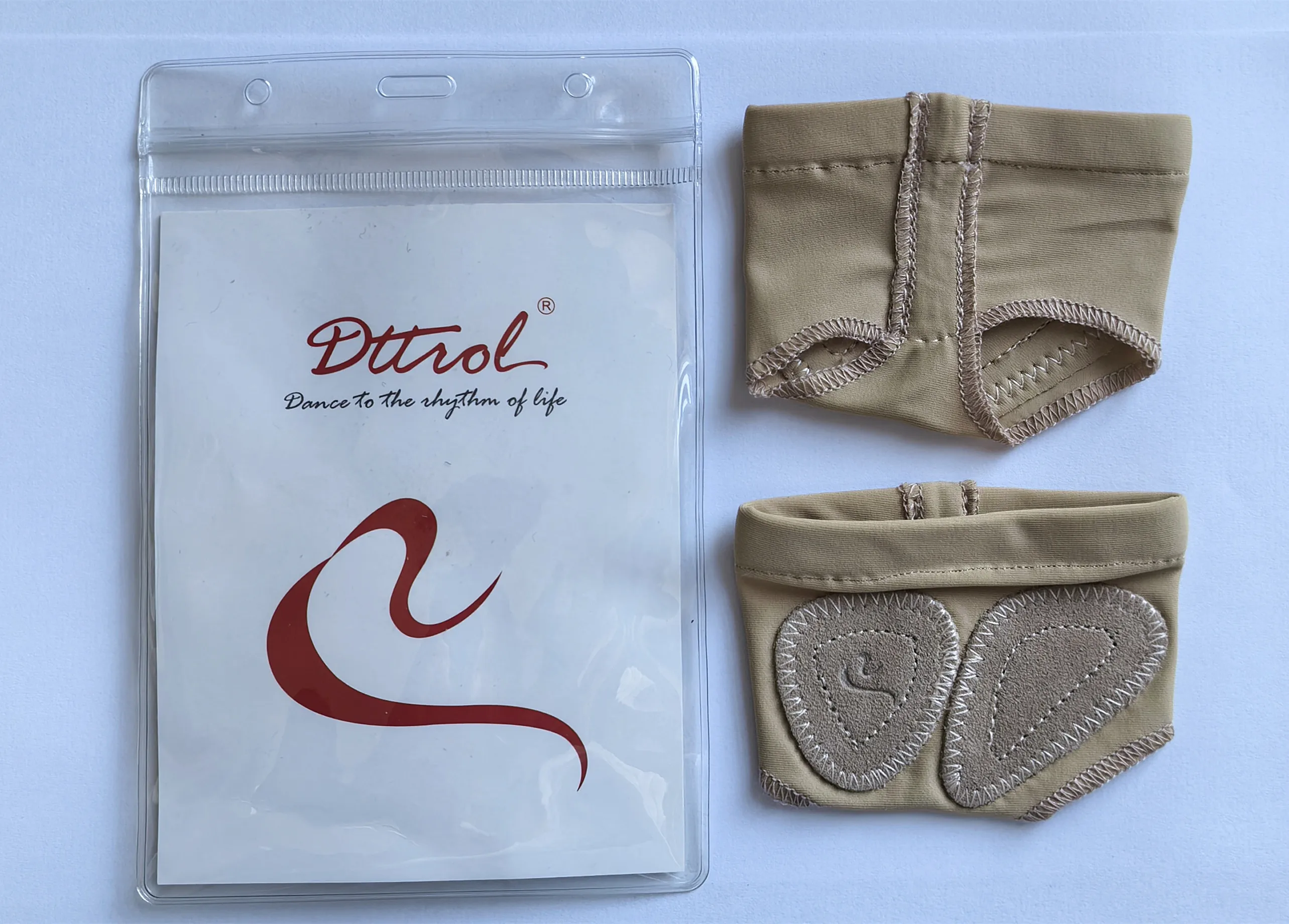 Deux trous professionnel ventre Ballet danse string orteil Pad pratique chaussures métatarsien avant-pied demi-lyrique pied Protection