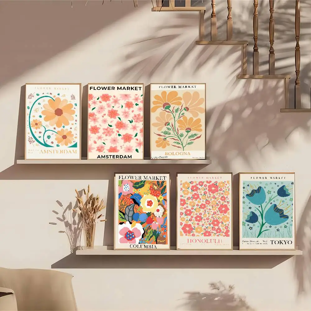 Pósteres de películas clásicas Aat del mercado de flores, pegatina de pared elegante para decoración de sala de estar, Bar, decoración de pared de habitación