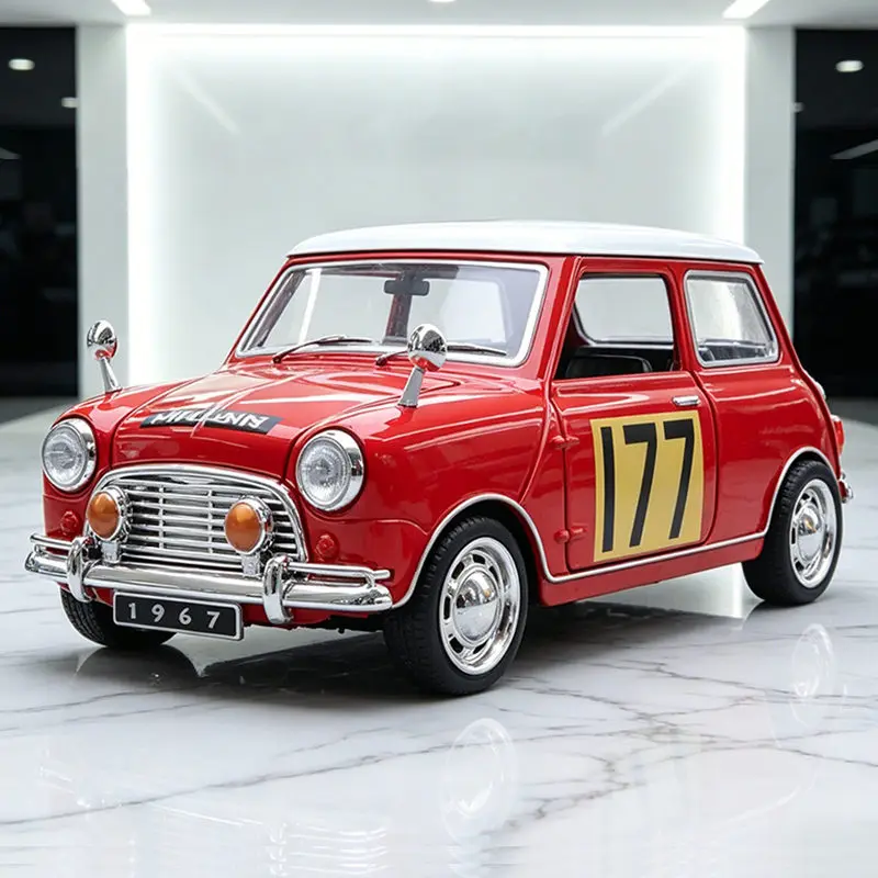 1:32 Morris Mini Cooper S Alloy Classic Sports Car Model Diecast