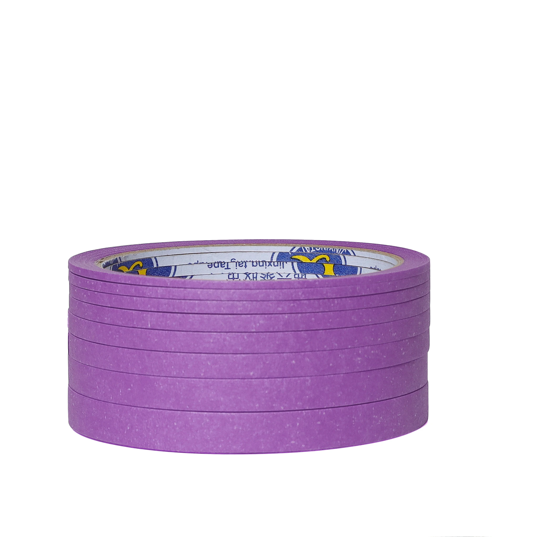 8 Rolls Purple Fine Line Masking Tape Set, 2mm-10mm X 25M Each, Multi-Purpose Adhesive Tape for Nail Art, Painting, Spray Paint,
