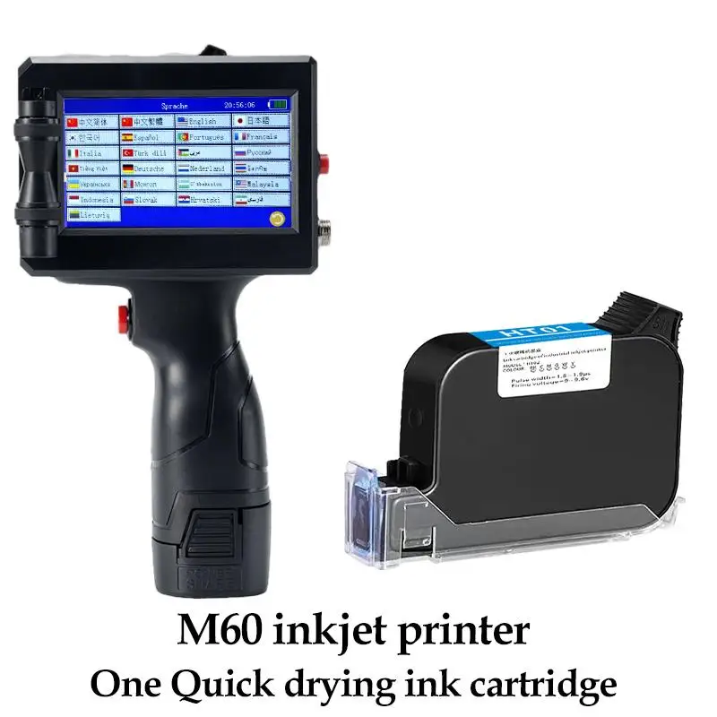 New! Handheld Inkjet Printer Portable Date Batch Number QR Code Packaging Bag Plastic Bottle Printing Machine 12.7mm Universal