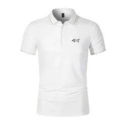 Golf Men's New Short Sleeved POLO Quick Drying Elastic Summer Golf Jersey Men's Golf Breathable Casual Sportswear Cycling Top