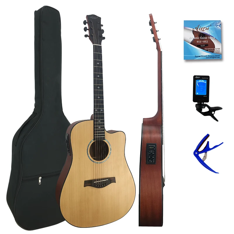 

Hot selling New product 41inch spruce top mahogany back side High quality professional electrical Acoustic Guitar